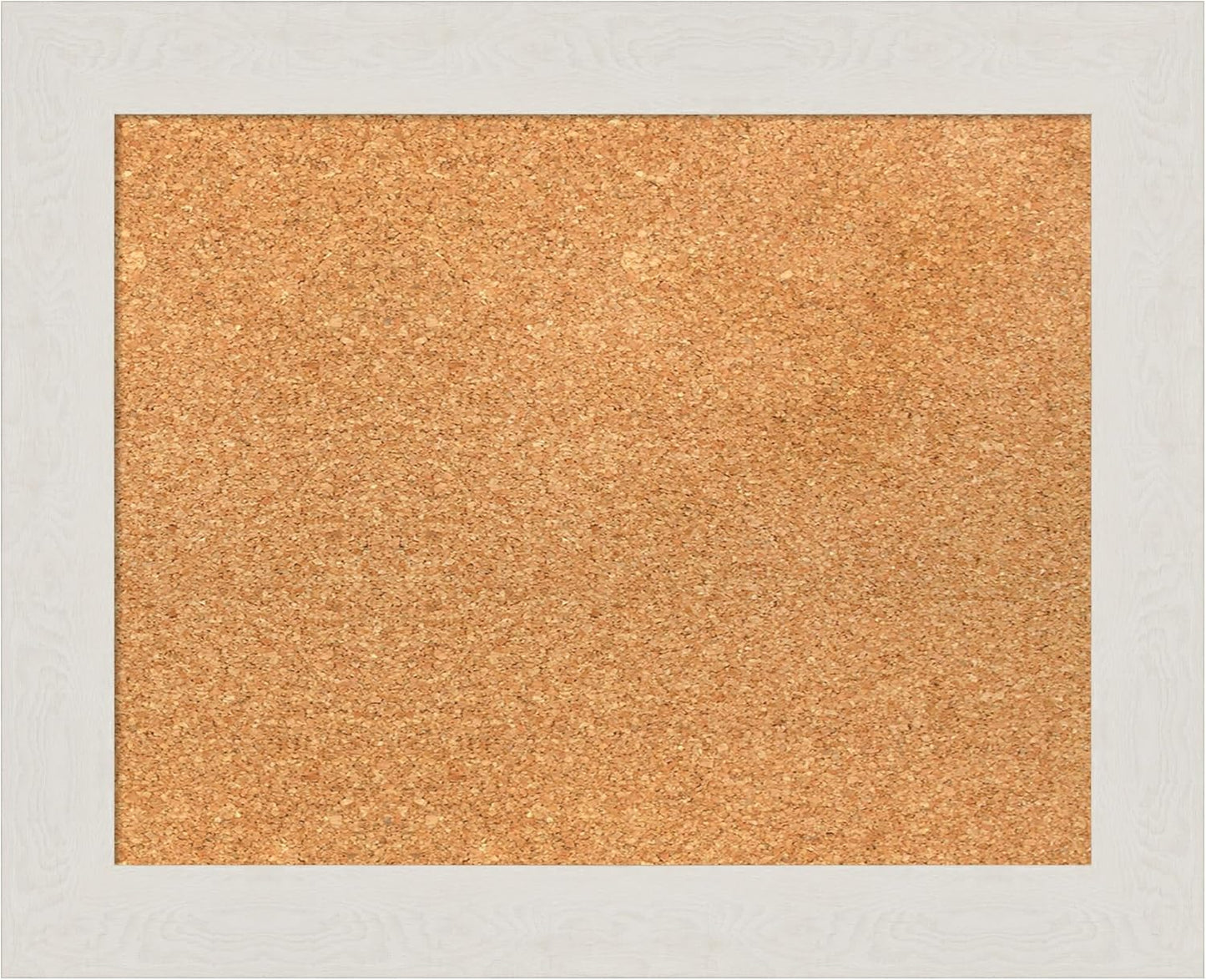 Amanti Art Natural Cork Board for Wall, 17x21 Vision Board with White Frame, Small Corkboard Office Decor for Home Organization, Country Rustic Corkboard Pinboard to Display Items for Home