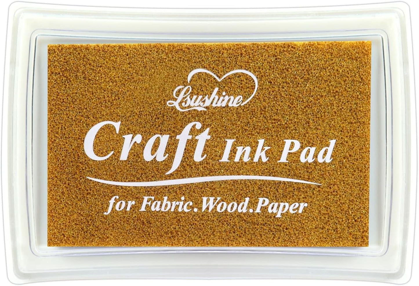 Craft Ink Pad for Rubber Stamps, Paper, Wooden, Fabric, Scrapbooking, Non-Toxic Finger Ink Pads for Kids (Gold)