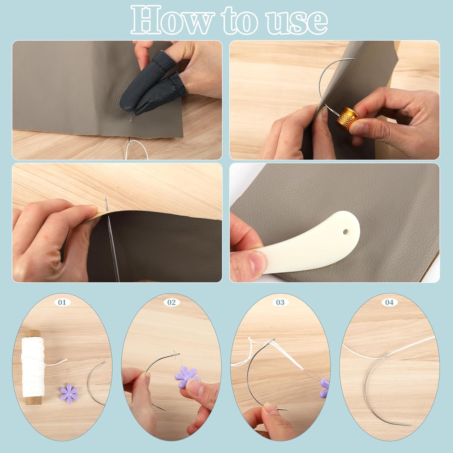 39 Pcs Bookbinding Tools Kit with Bone Folder, Waxed Thread, Binding Ribbon, Glue Brush, Awl, Needles, Ruler for DIY Bookbinding, Paper Crafts, and Book Repair