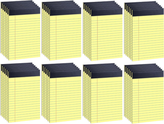 48 Pack Legal Pads Bulk,5 x 8 Inch White Notepad, Note Pads College Ruled Perforated Memo Pad for Work Study Daily Note Taking List, Lined Writing Pads Memo Refills Notepads for Office Home School