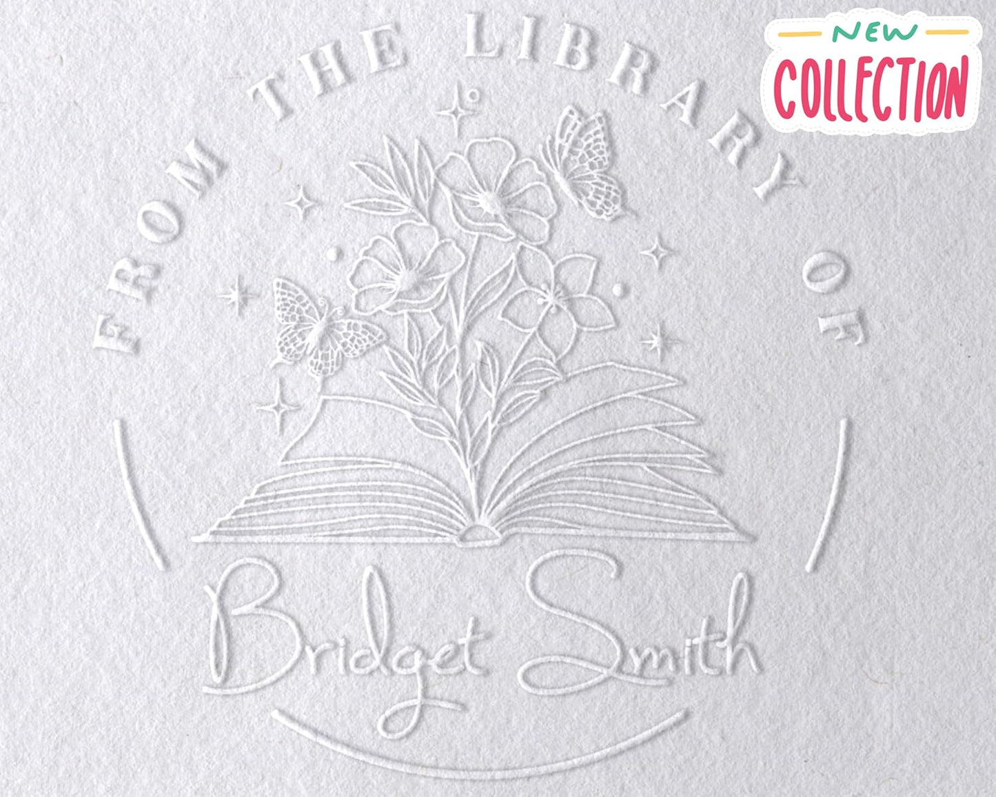 Book Stamp Personalized Embosser Custom Book Stamp - Personalized Embosser for Book Lovers