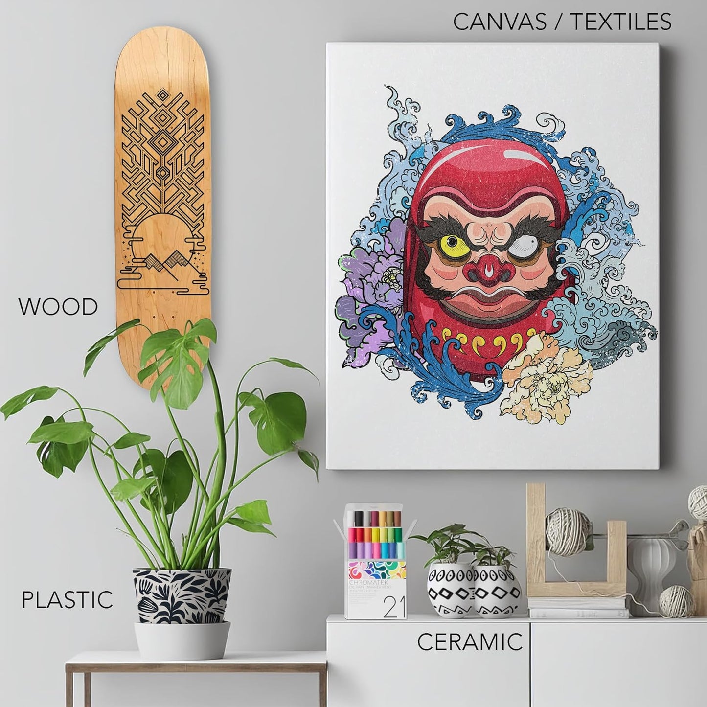 CHROMATEK Dual Tip Oil Based Paint Markers - 21 Colors Permanent Paint Pens for Rock Painting, Canvas, Glass, Wood, Stone & DIY Art Supplies - Quick Drying Waterproof Pen with Video Tutorials & Ebook