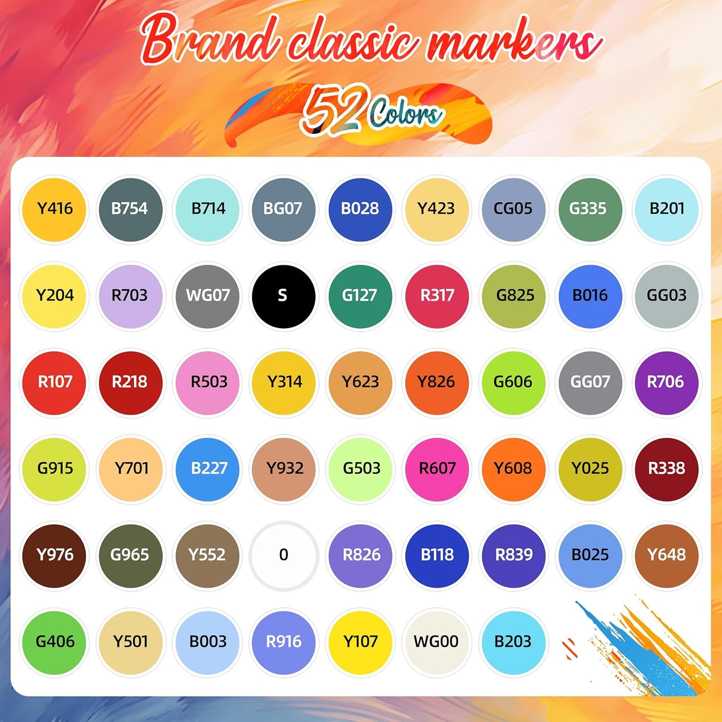 Caliart 52 Colors Fine & Chisel Alcohol Markers for Adult Coloring Book, Dual Tip Artist Sketch Art Markers, Aesthetic Cute Preppy Stuff School Supplies, Pens for Lettering Drawing Cards Planner