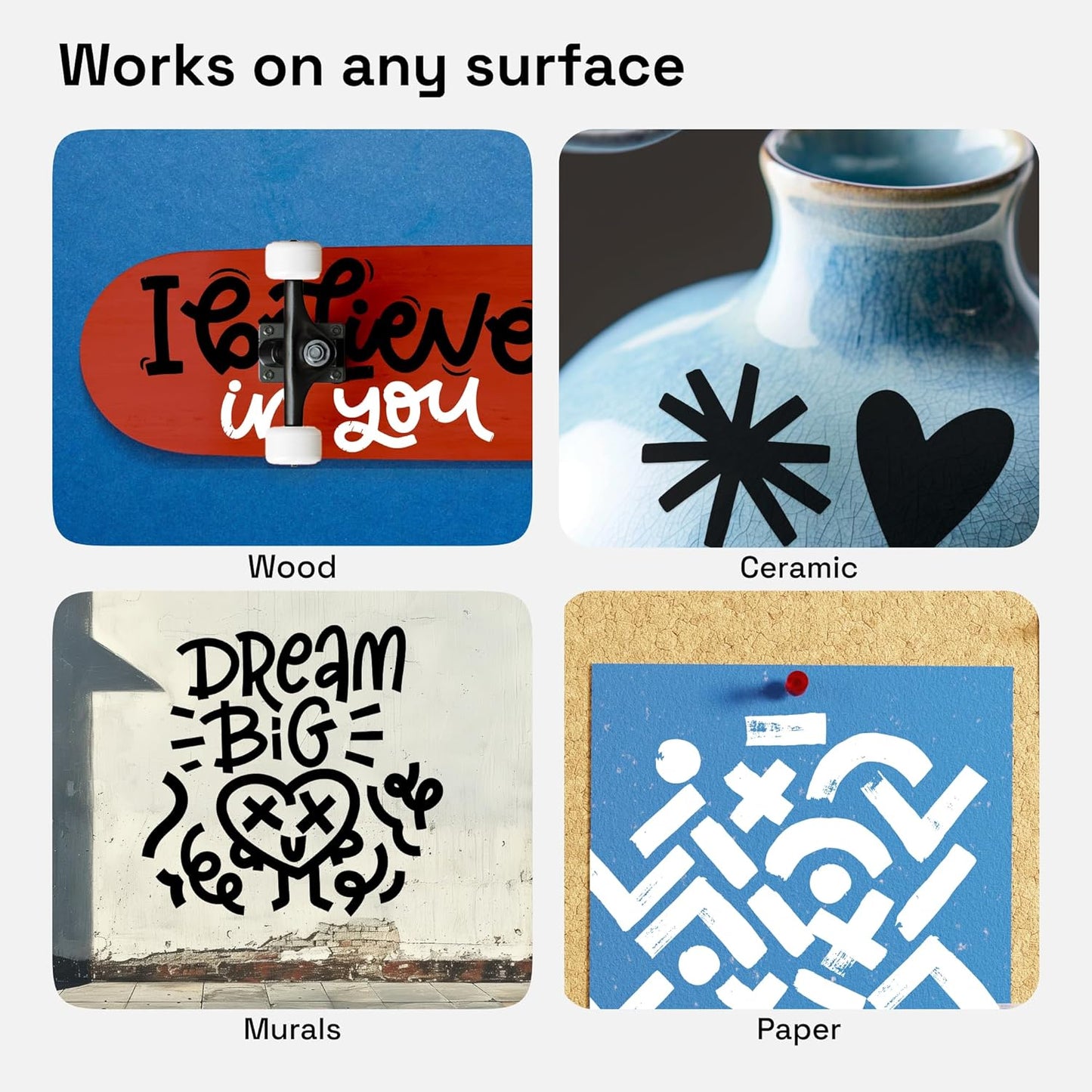 ARTISTRO 2 Black & White Acrylic Paint Markers - 15mm Jumbo-Tip Paint Pens - Perfect for Crafting, Art Projects, & More