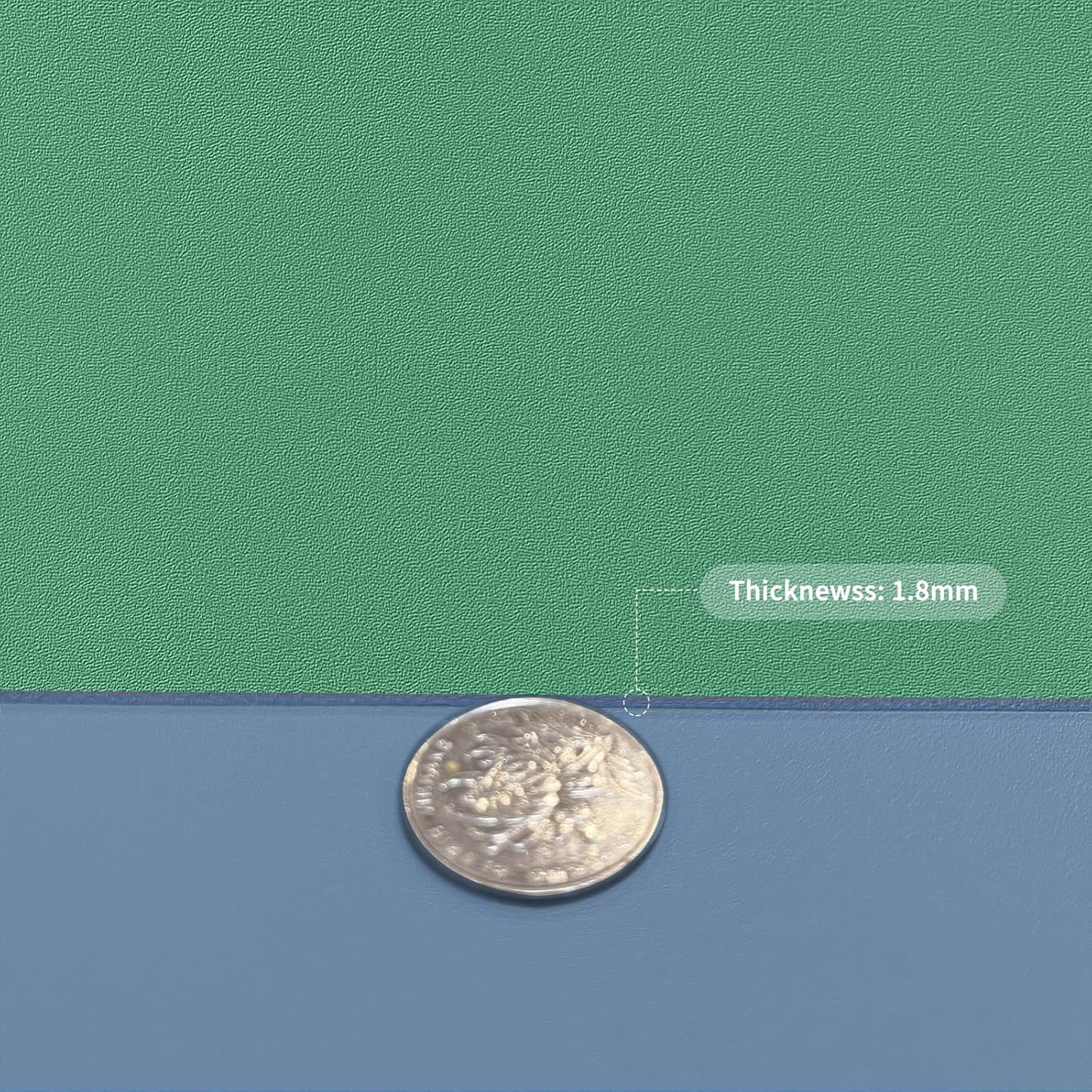 Leather Table Cover,1.8mm Thick,36x60 Inch Table Protector,Table Protector for Dining Room Table,Dining Table Cover,Table Cover Protector(Grayish Blue+Dark Green,36x60)