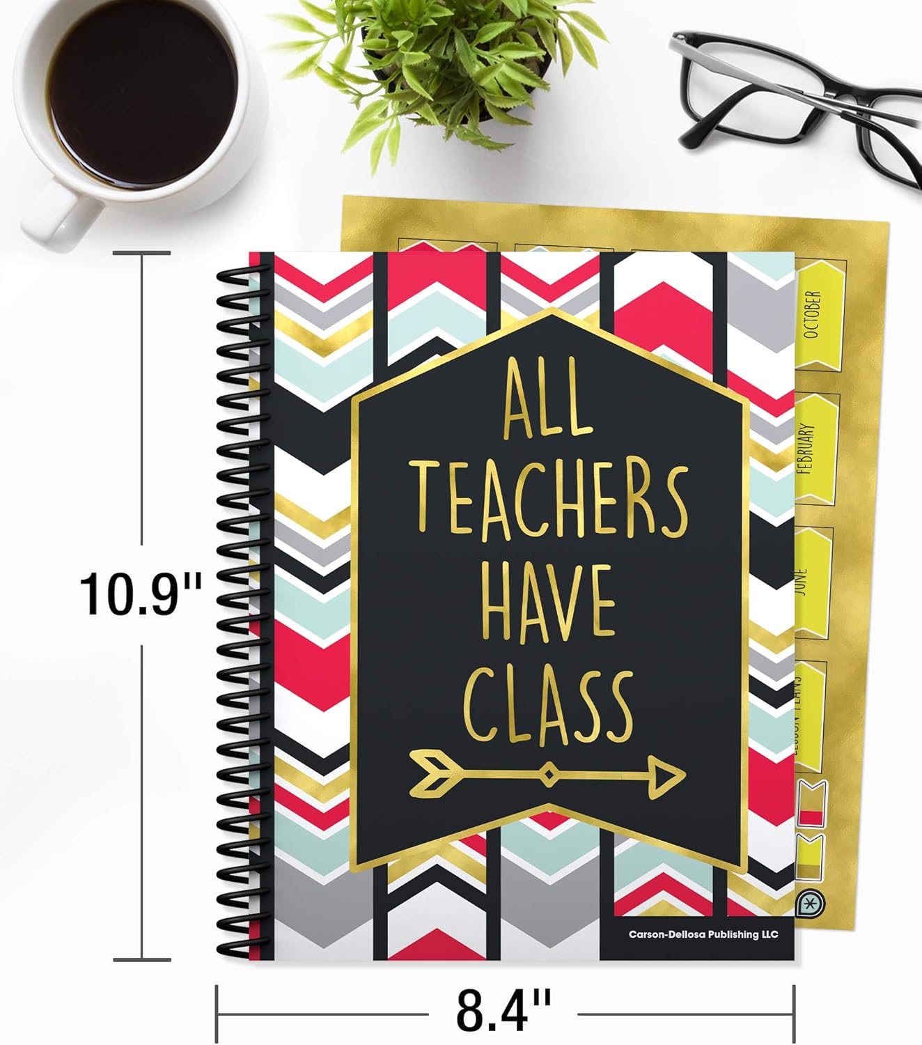 Carson Dellosa Aim High Teacher Planner 2025-2026, Undated 8" x 11" Lesson Plan Book With Stickers, Class Schedule and Weekly Calendar School Supplies, Classroom Must Haves and Homeschool Essentials