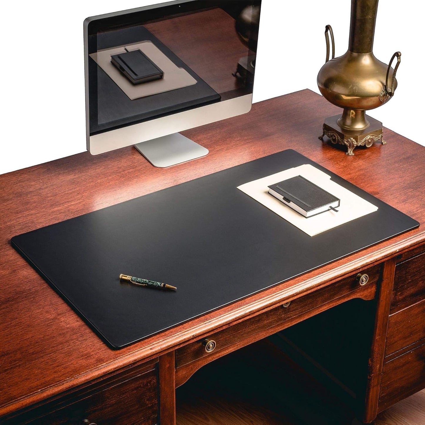 Dacasso Classic Leather Mat Desk pad, 38" x 24", Black