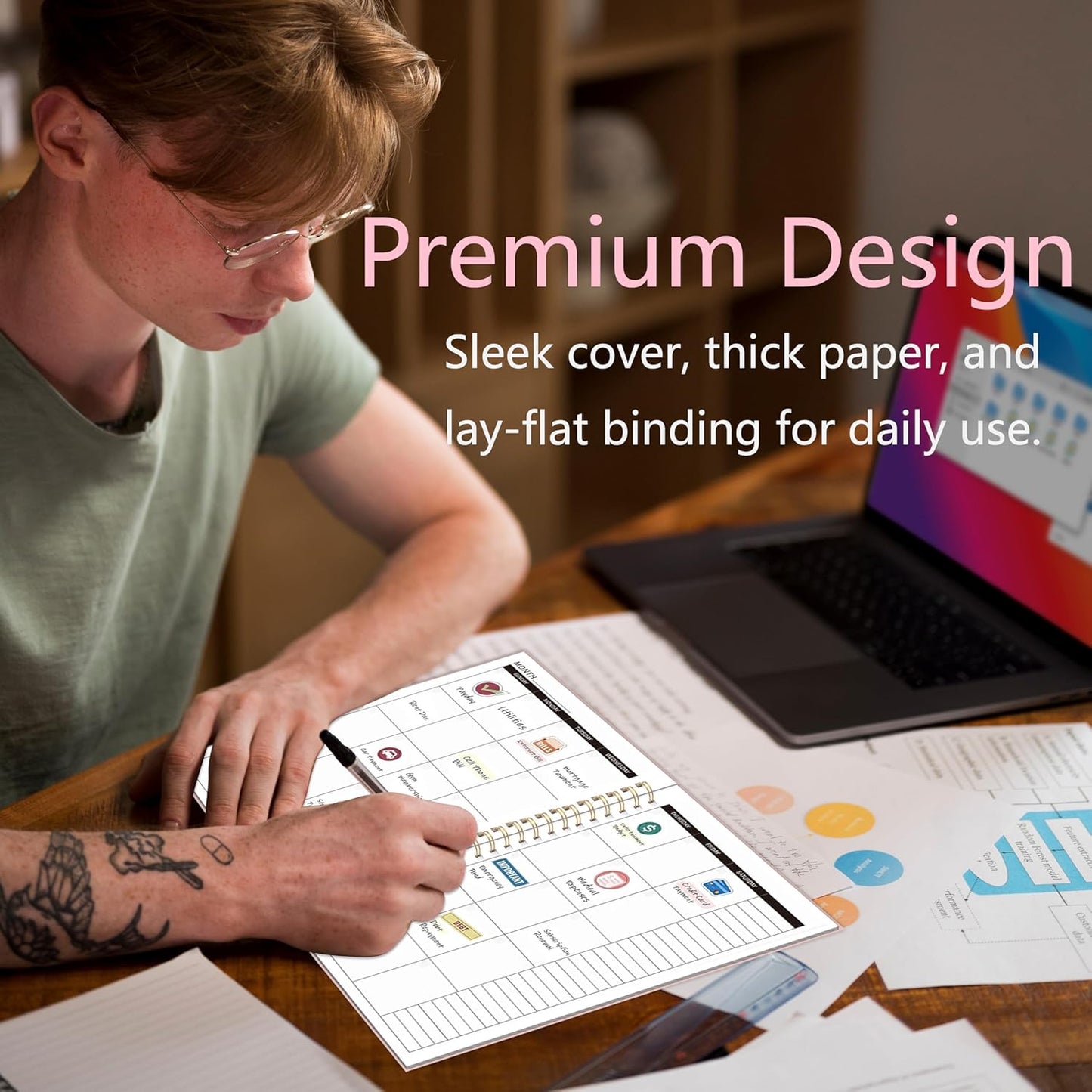 Budget Planner A5 Monthly Financial Organizer Planner with Expense Budget Book Expense Tracker Notebook Accounting Book to Manage Your Money Effectively, Start Anytime, 1 Year Use, Pink