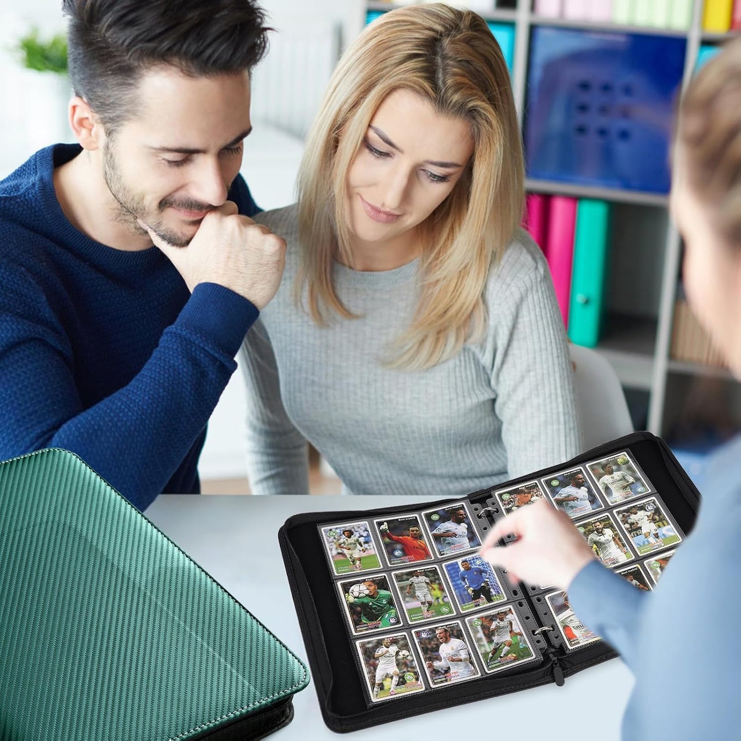 9 Pocket Card Binder, Premium Zip Trading Card Binder, 720 Double Sided Pocket PU Card Collection Binder, Collector Card Album, Card Folder for MTG, TCG, Sports Cards, Game Cards (Dark Green)