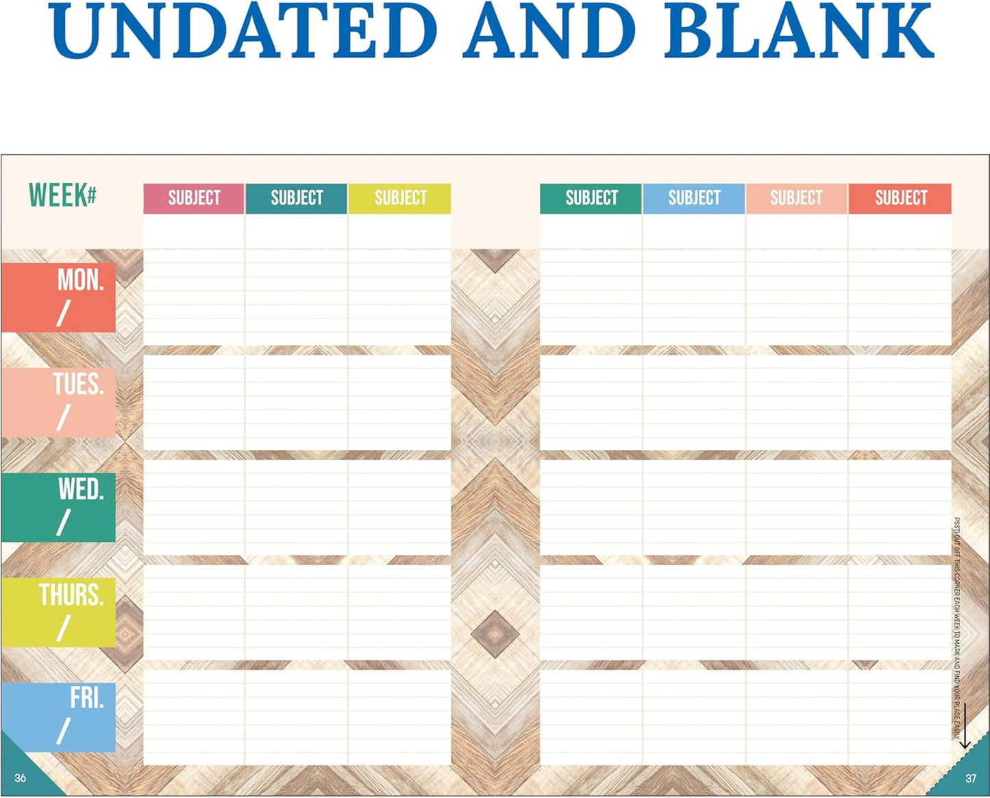 Carson Dellosa True to You Teacher Planner 2025-2026, Undated 8" x 11" Lesson Plan Book With Stickers, Class Schedule, Weekly Calendar School Supplies, Homeschool Essentials and Classroom Must Haves