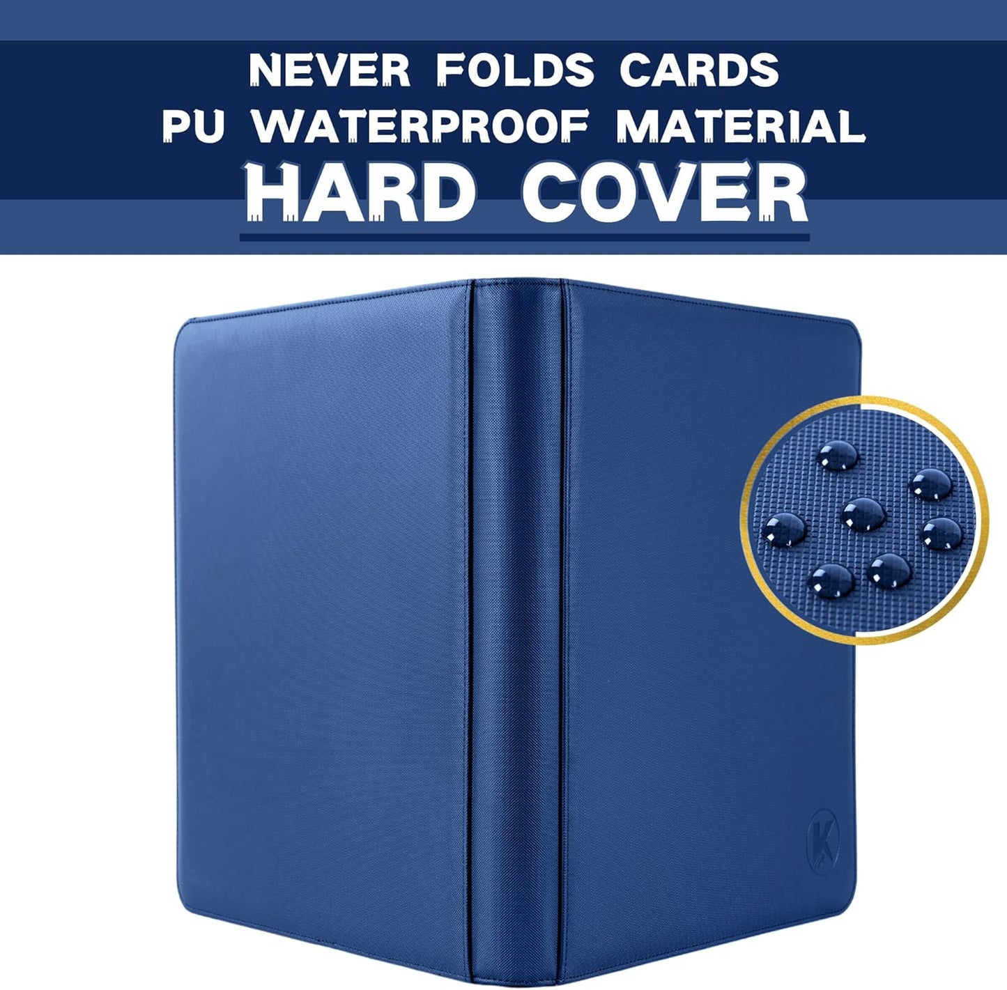 1600+ Pockets Trading Card Binder, 16-Pocket Card Ablum Compatible with MTG,Sports Cards & Other Standard Size Trading Card (NAVY BLUE)