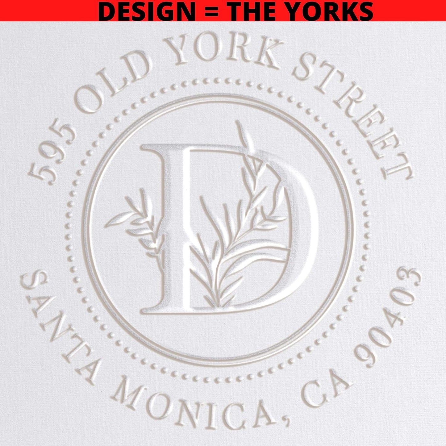 Monogram Address Embosser Seal Stamp - Personalized Custom Wedding Embosser