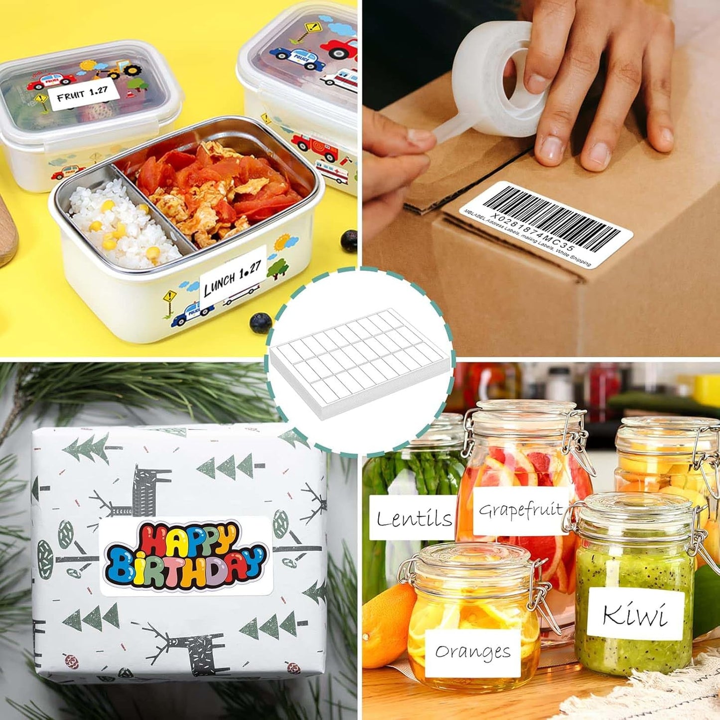 Coopaty 1" x 2-5/8" Shipping Labels, 3000 Labels (100 Sheets) - White, Blank, Laser Inkjet Printer Compatible