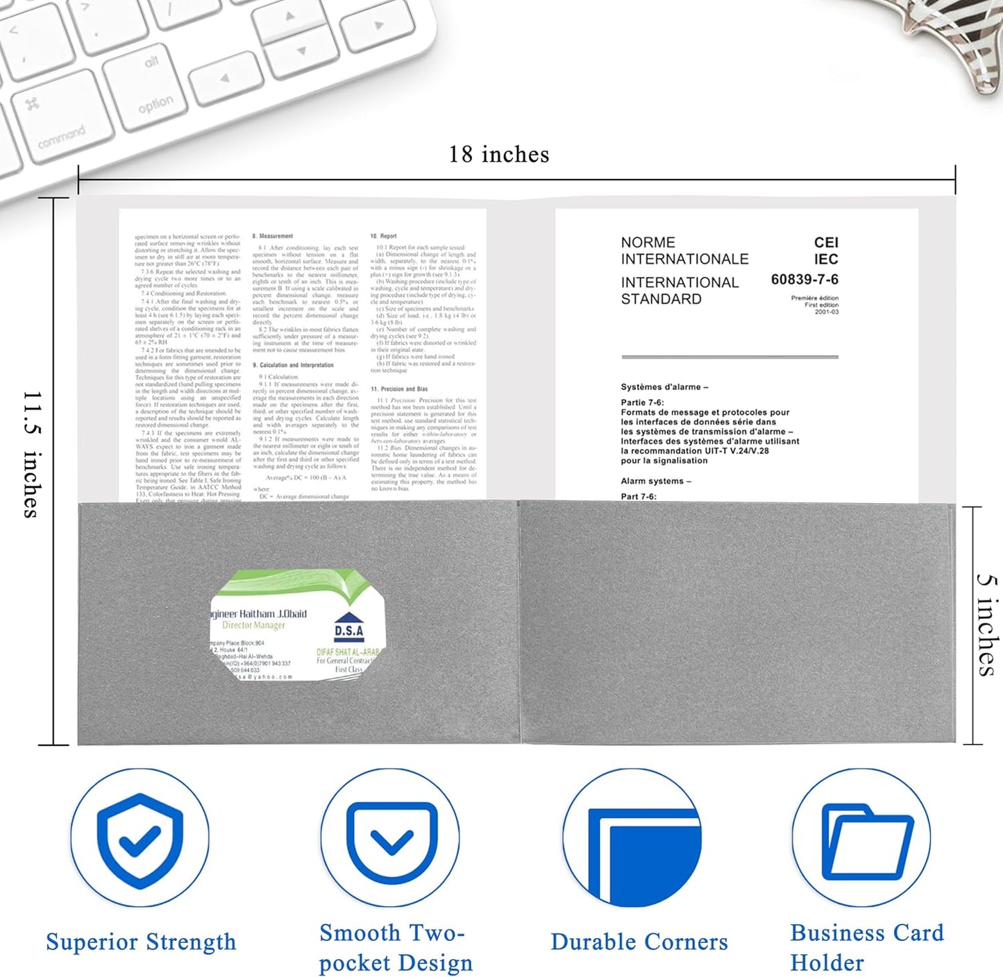 Two Pocket Folders,50 Packs 2 Pocket Folders Bulk,Fit Letter Size Paper Documents Folder for School Office Home Business,Grey