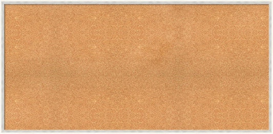 Amanti Art Natural Cork Board for Wall, 27x55 Vision Board with White Frame, Oversize Corkboard Office Decor for Home Organization, Modern Corkboard Pinboard to Display Items for Home Organization in