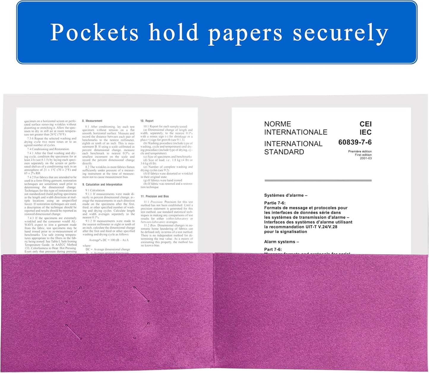 Zzrywuty 50 Packs Heavy Duty 2 Pocket Folders with Business Card Slot,Holds 100 Sheets Fits Letter Size File Folder Presentation Folder for School,Office,Home(Rose Purple)