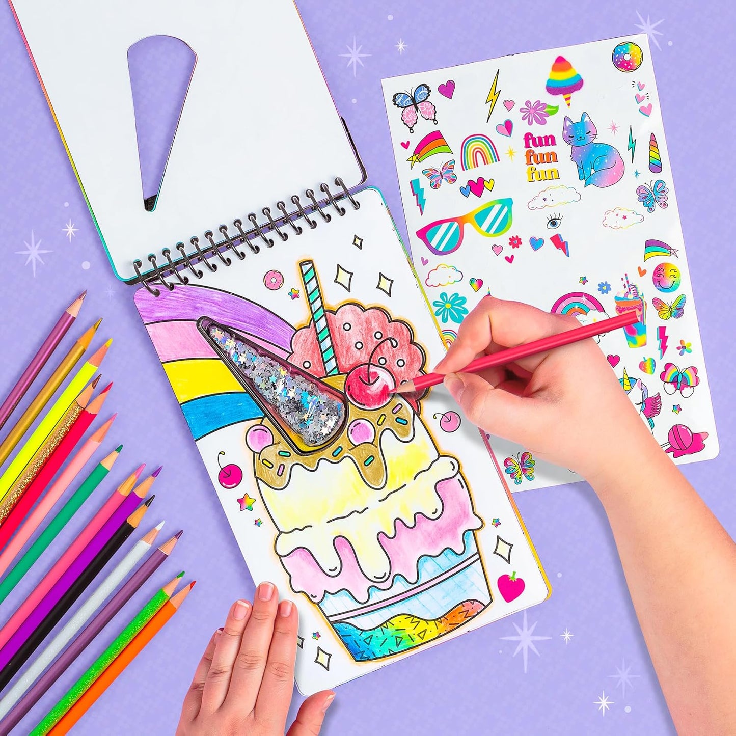Fashion Angels Unicorn Sketch Portfolio Set Bundle, Bulk Pack of 4 Unicorn Design Sketch Books, Ideal Gift & Party Favor for Girls, Kids, Tweens