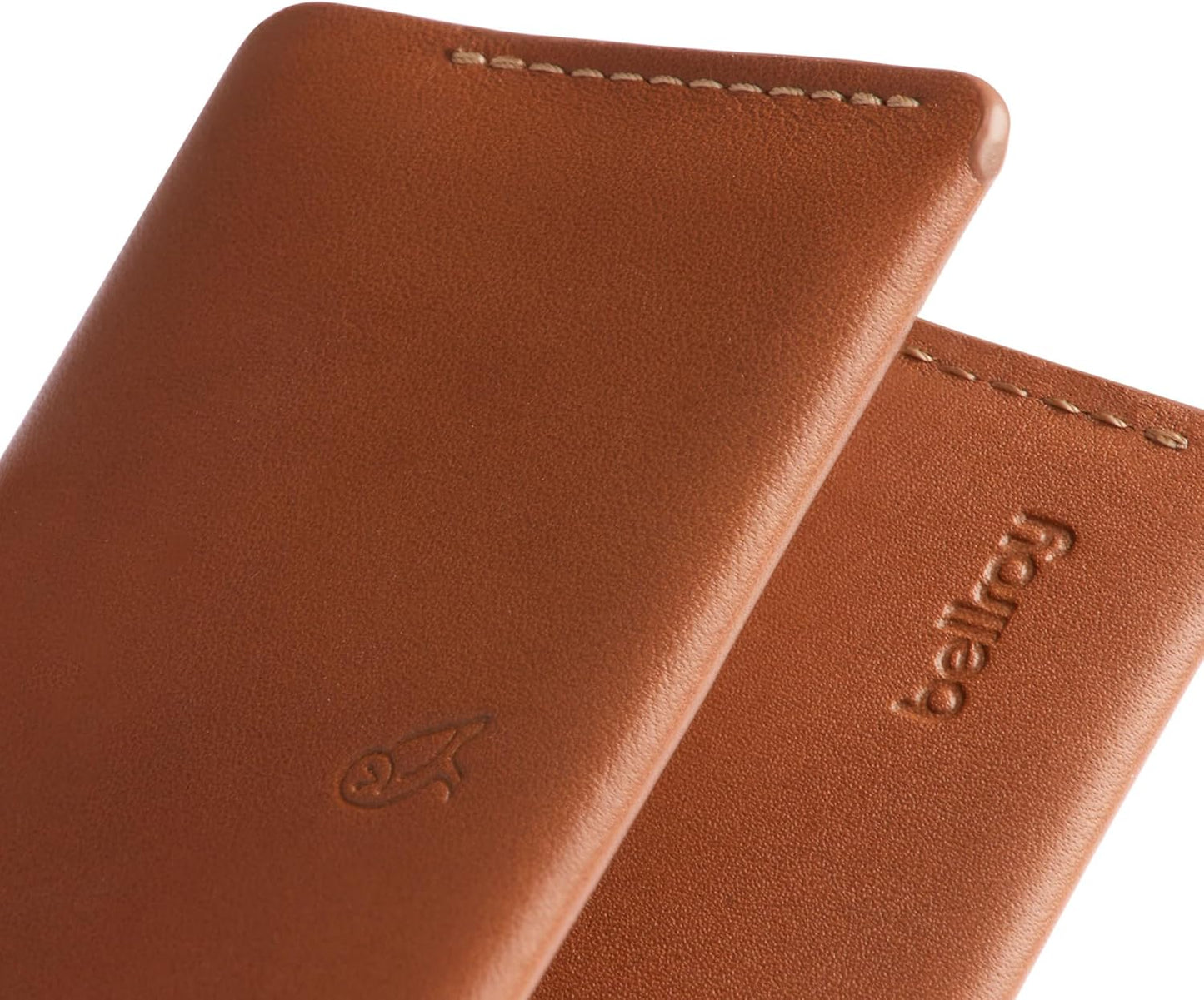 Bellroy Under Cover (slimline leather card wallet/holder with card storage, quick access slot, plus space for folded bills) - Caramel