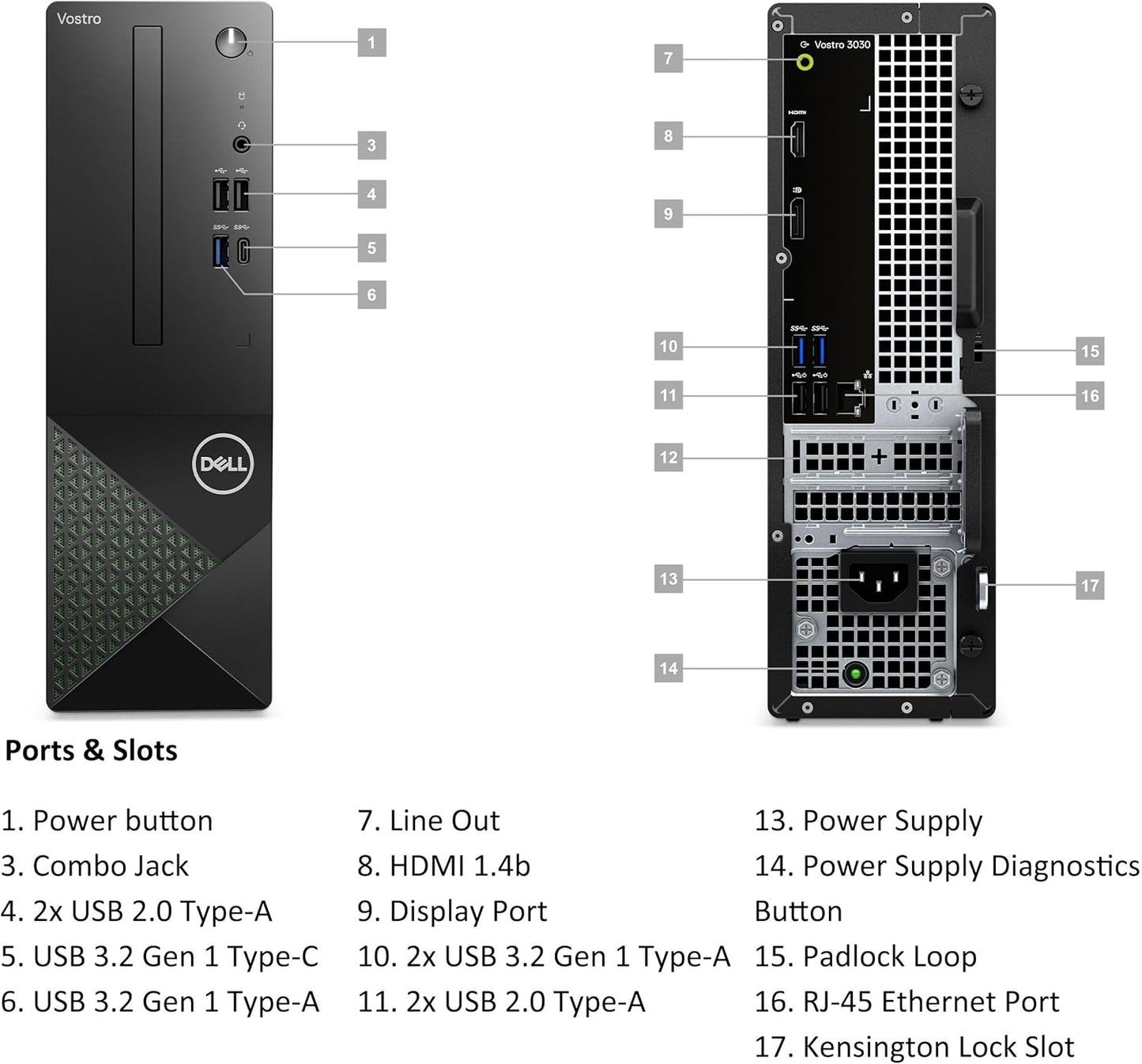 Dell Small Desktop Computer for Home & Business - 3030s SFF Desktop PC, Intel Core i5-14400 (Beat i7-13620H), 64GB DDR5 RAM, 2TB PCIe SSD, WiFi 6, Bluetooth, KB and Mouse, Windows 11 Pro