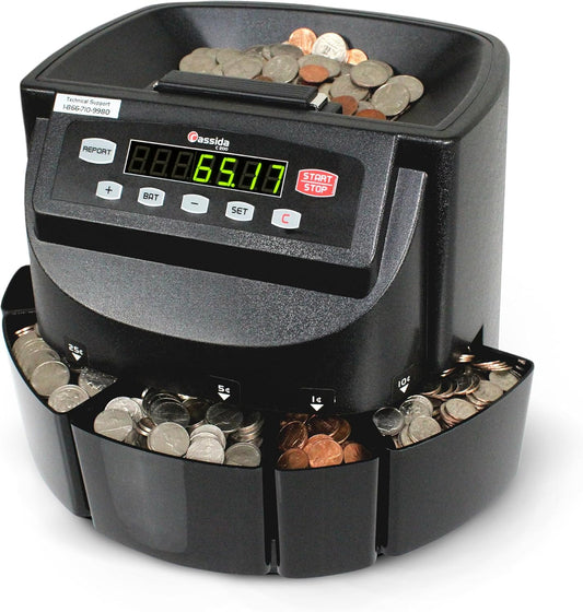 Cassida C200 Coin Sorter, Counter and Roller