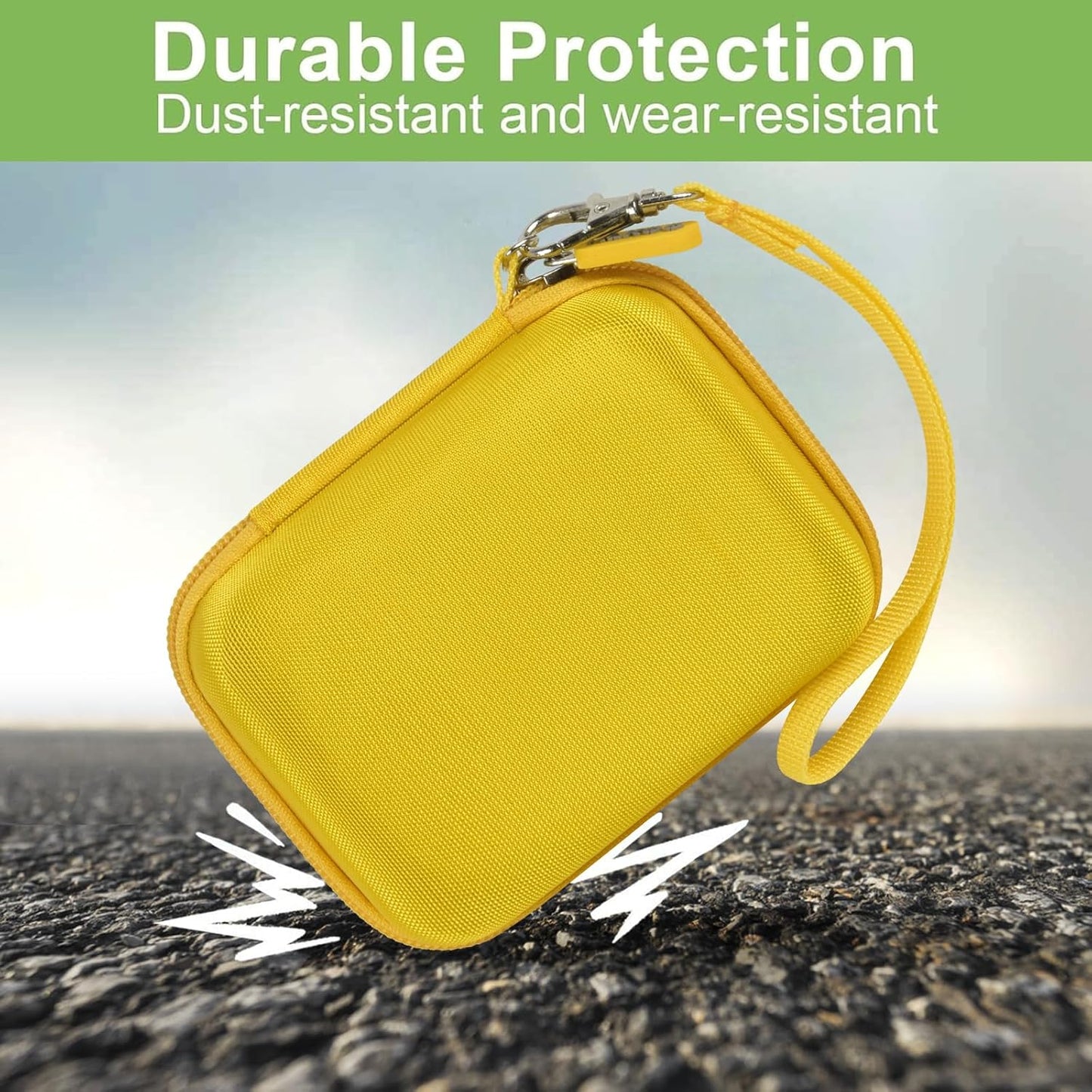 Case Compatible with VAHOIALD FHD 1080P Digital Camera/for CAMKORY Digital Point and Shoot/for Kodak PIXPRO FZ45-BK 16MP Vlogging/for IWEUKJLO/for Nsoela, Holder for SD Card More (Yellow)