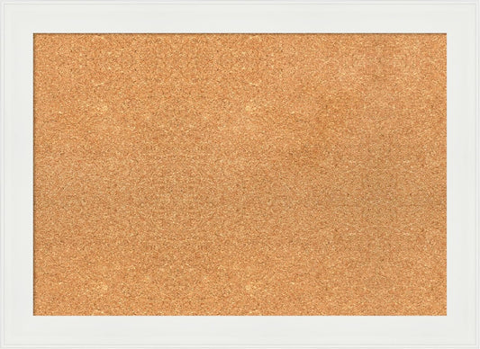 Amanti Art Natural Cork Board for Wall, 21x29 Vision Board with White Frame, Medium Corkboard Office Decor for Home Organization, Casual Corkboard Pinboard to Display Items for Home Organization in