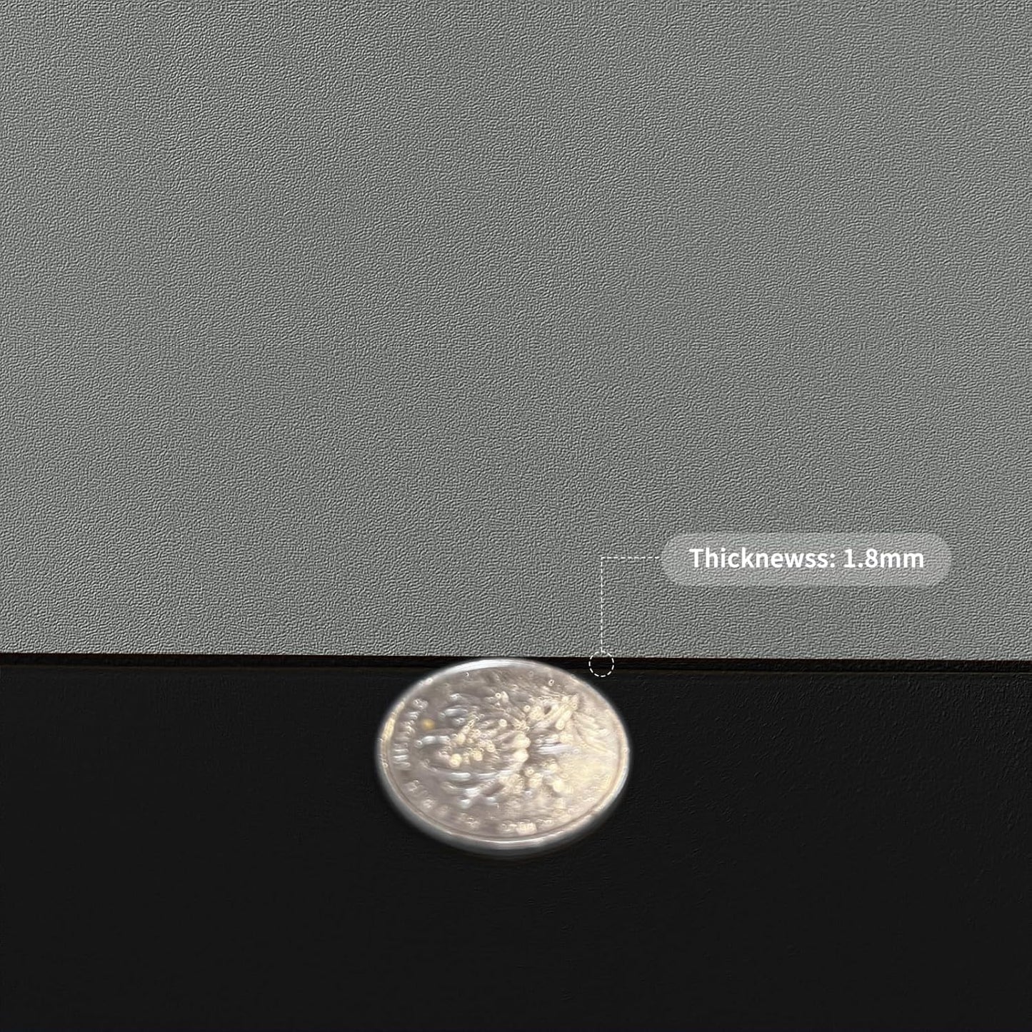 Leather Table Cover,1.8mm Thick,36x60 Inch Table Protector,Table Protector for Dining Room Table,Dining Table Cover,Table Cover Protector,Protector para Mesa De Comedor(Black+Gray,36x60)