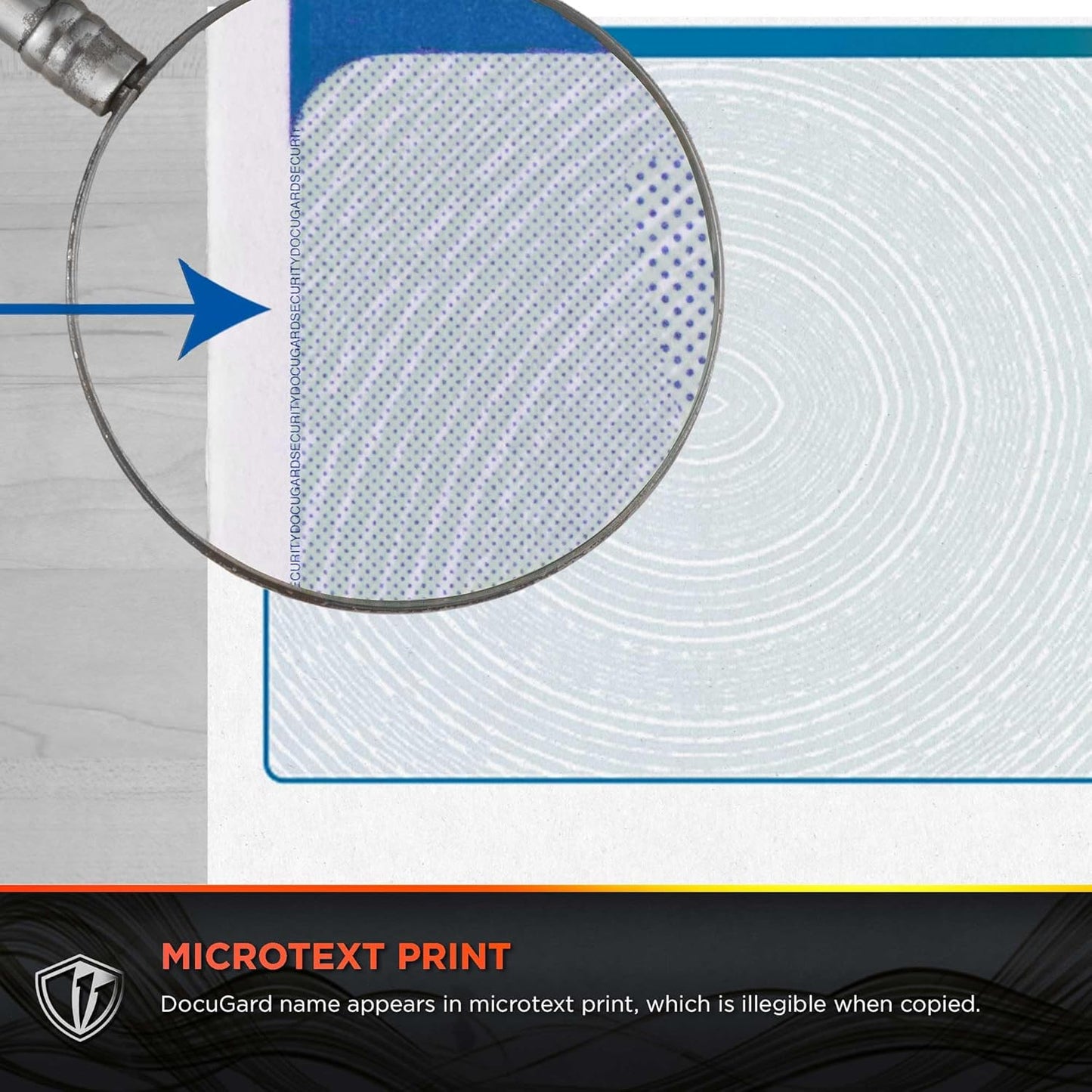 DocuGard Blue/Green Galaxy Premier Prismatic Top High Security Check Paper - QuickBooks & Laser/Inkjet Printer Compatible - 13 Security Features - 500 Blank Business Checks (04563)