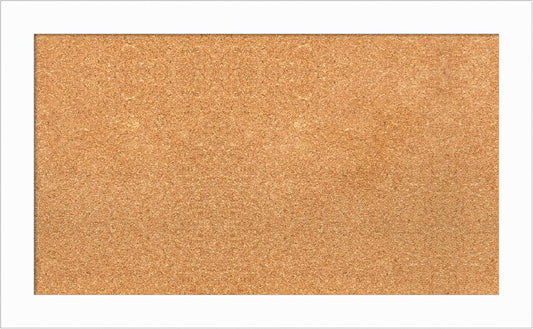 Amanti Art Natural Cork Board for Wall, 19x31 Vision Board with White Frame, Medium Corkboard Office Decor for Home Organization, Casual Corkboard Pinboard to Display Items for Home Organization in