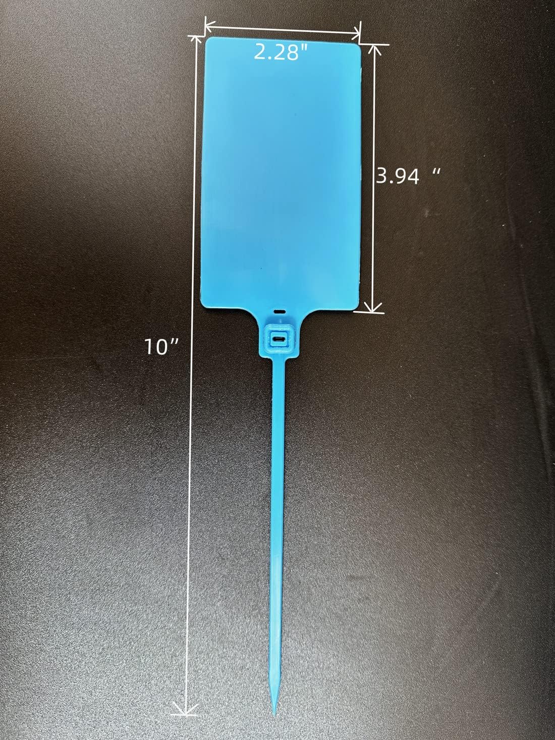 Blank Labeling Tags Waterproof Plastic Tags for Labeling Writeable Zip Tie Tag Seals 2.28"×3.94" 200pcs，Blue
