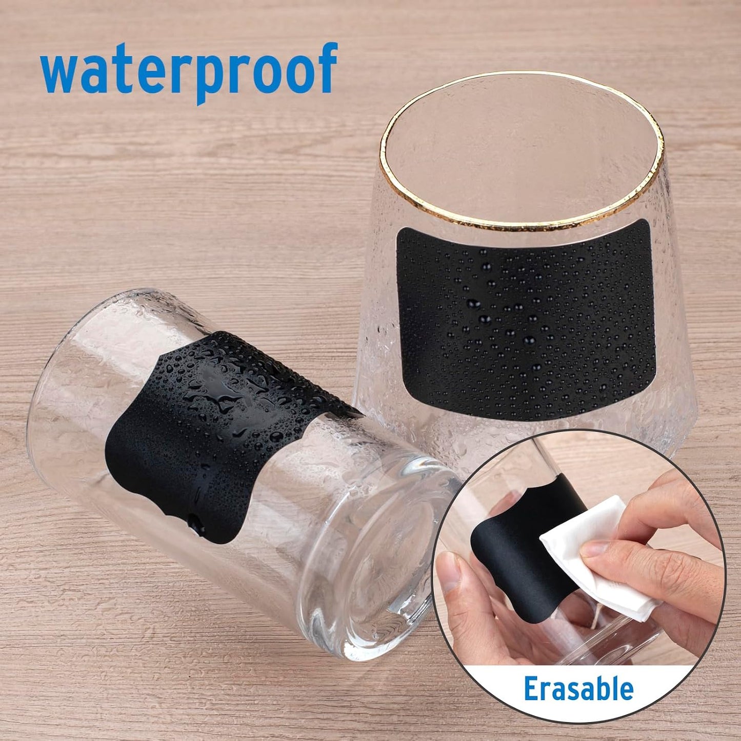 180 pcs Chalkboard Labels Sticker Reusable Blackboard Sticker with White Chalk Marker Waterproof Chalkboard Sticker Rectangle Chalkboard Labels for Containers, Mason Jars, Food Storage