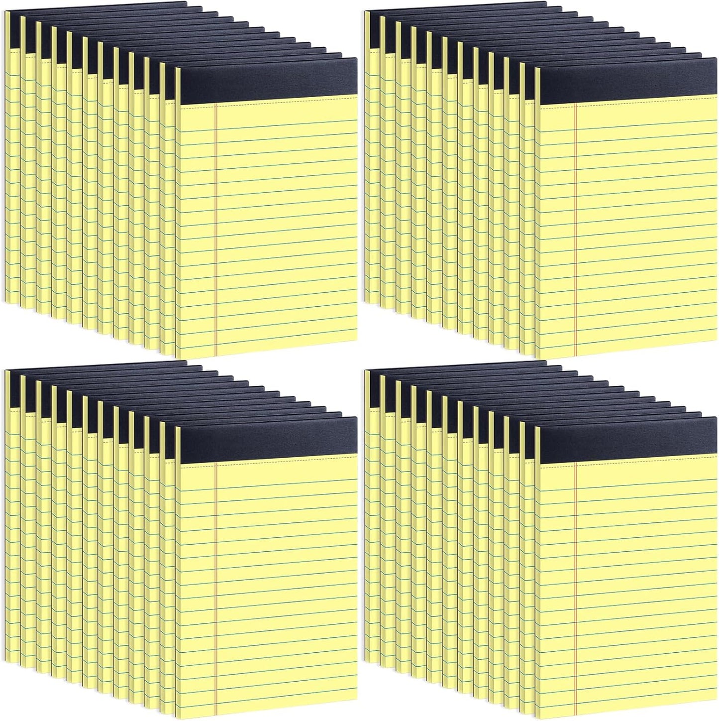 48 Pack Yellow Legal Pads 8.5 x 11 Note Pads 8.5 x 11 Inch Notepad 1440 Sheets Writing Pads Wide Ruled Lined Paper Pads Yellow Paper Note Pads 8.5 x 11 with 30 Sheets Per Legal Pad for School, Office, Home