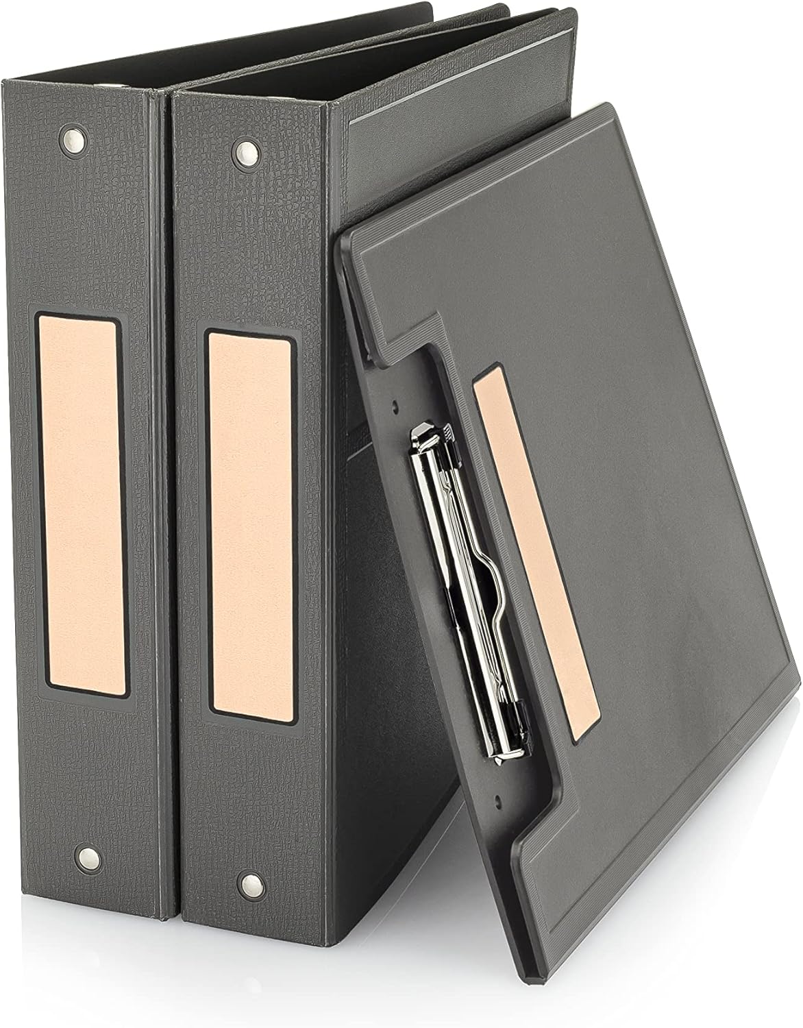 Carstens Adhesive Sticker Labels, 5 3/8” x 1 3/8”, Binder Labels for 1.5” – 4” Ring Binder Spines, Salmon, Roll of 200