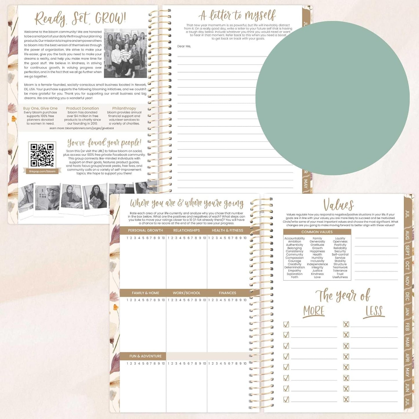 bloom daily planners 2025-2026 Academic Year Pocket Planner (July 2025 - July 2026) - 4” x 6” MINI Weekly Monthly Agenda Organizer & Calendar Book - Butterfly Garden