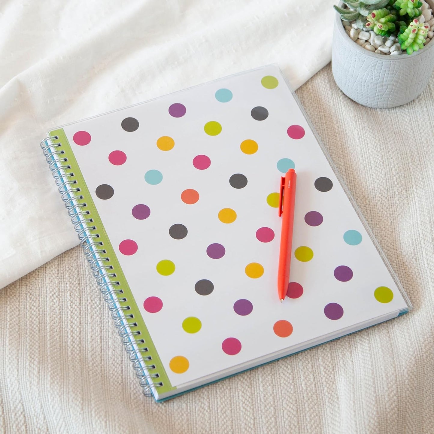 Blue Sky 2024-2025 Academic Year Teacher Weekly and Monthly Lesson Planner, July 2024 – June 2025, 8.5" x 11", Flexible Cover, Wirebound, Dots (100330-A25)