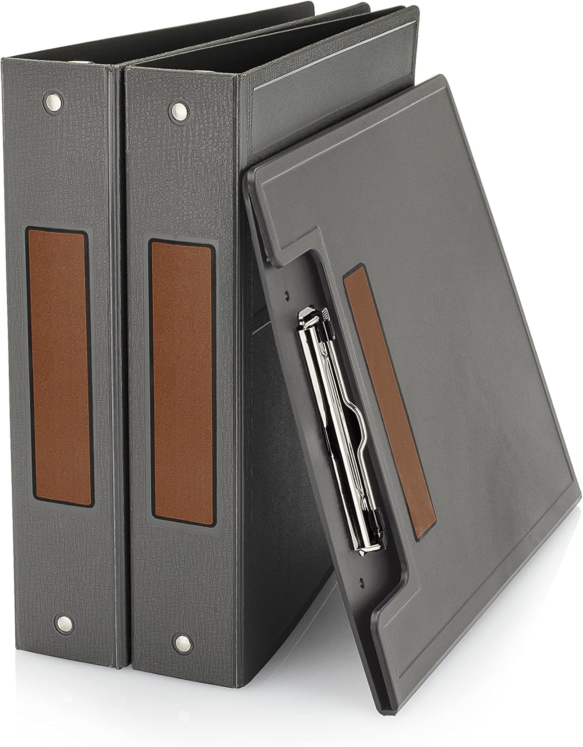 Carstens Adhesive Sticker Labels, 5 3/8” x 1 3/8”, Binder Labels for 1.5” – 4” Ring Binder Spines, Brown, Roll of 200