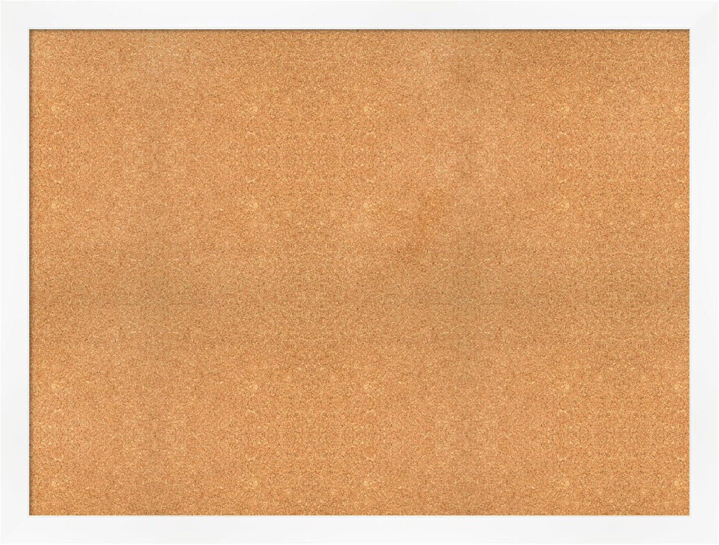 Amanti Art Natural Cork Board for Wall, 37x49 Vision Board with White Frame, Oversize Corkboard Office Decor for Home Organization, Modern Corkboard Pinboard to Display Items for Home Organization in