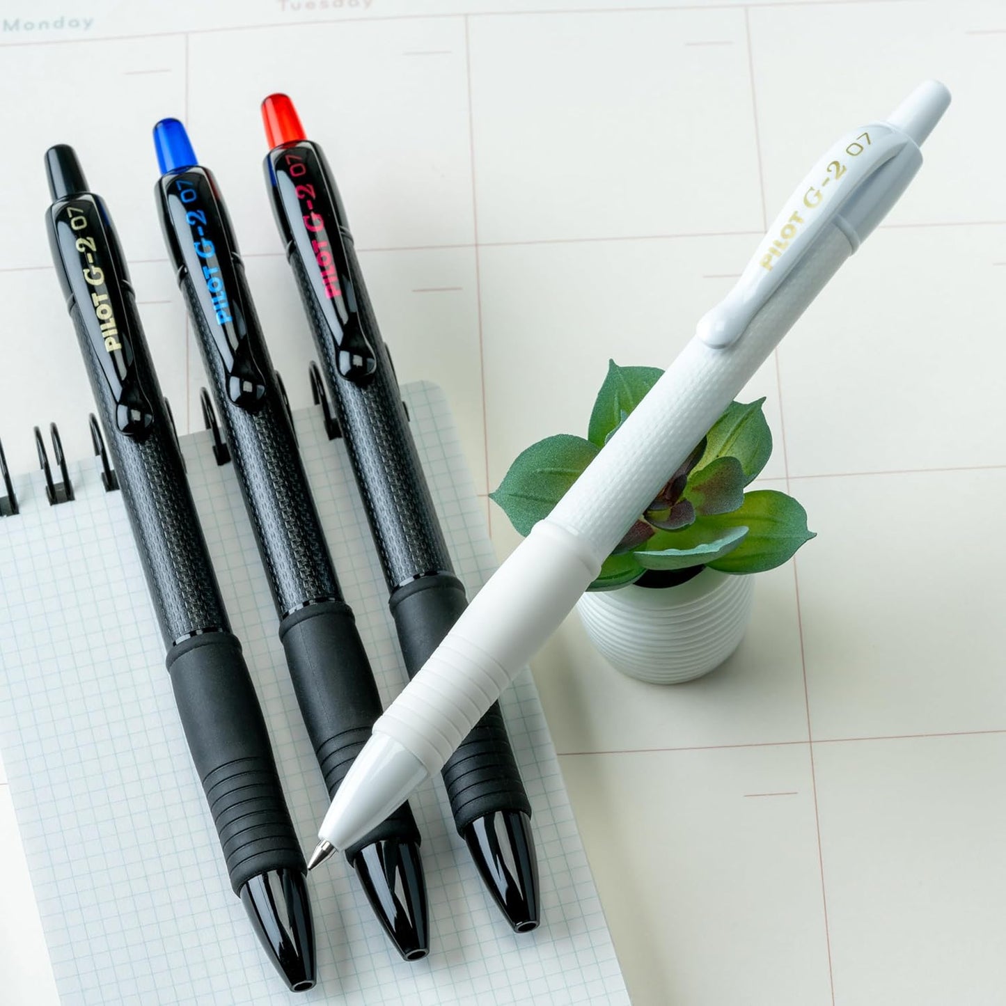 PILOT, G2 Edge Black, Blue and Red, Premium Gel Roller Pens, Sensory Writing Experience, 8ct box, Fine Point 0.7 mm