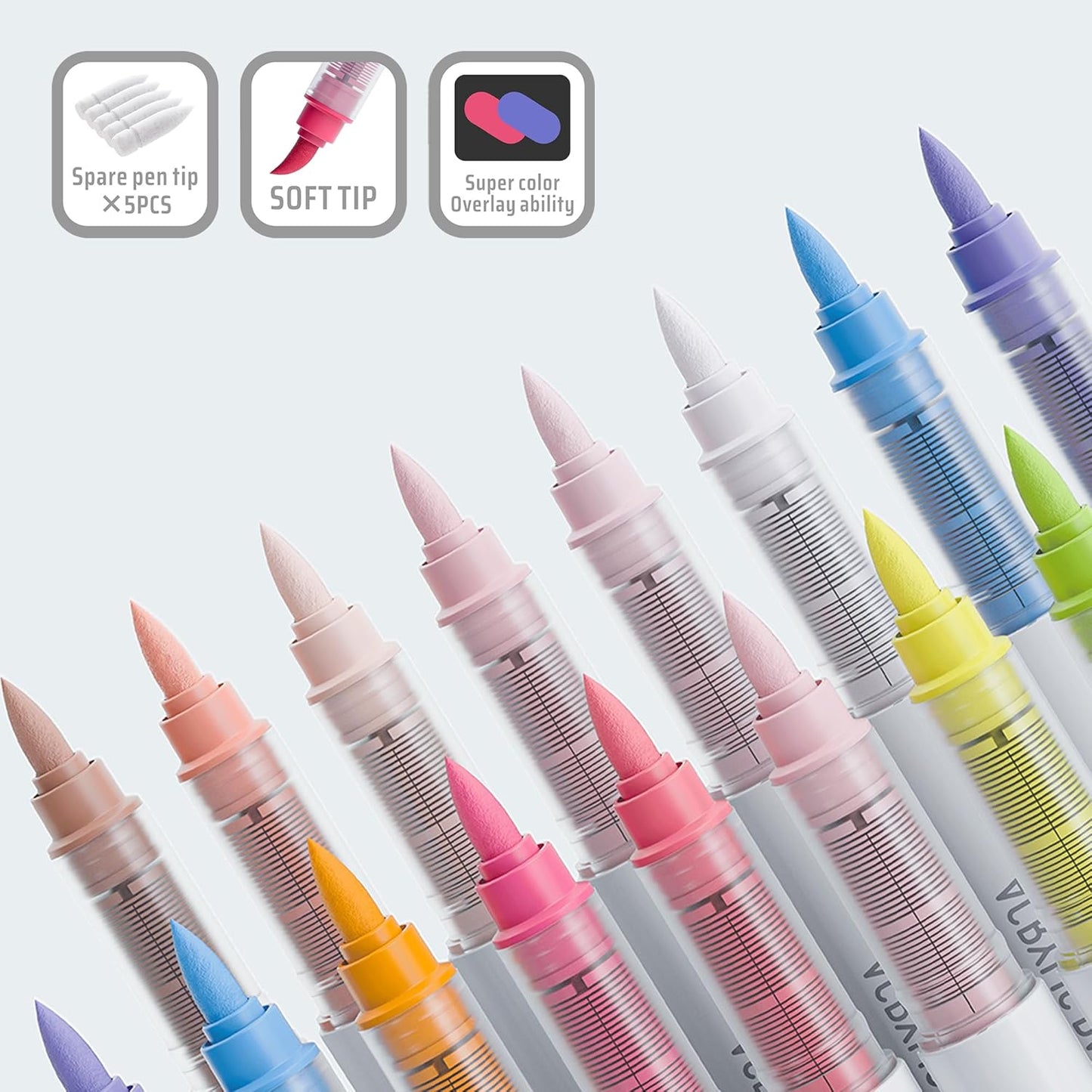 192 Colors Acrylic Paint Markers, Soft Brush Tip Marker Pens Set with Marker Bag, Acrylic Paint Pens for Fabric, Wood, Stone, Canvas, Glass, Egg, Rock Painting, DIY Crafts and Art Supplies