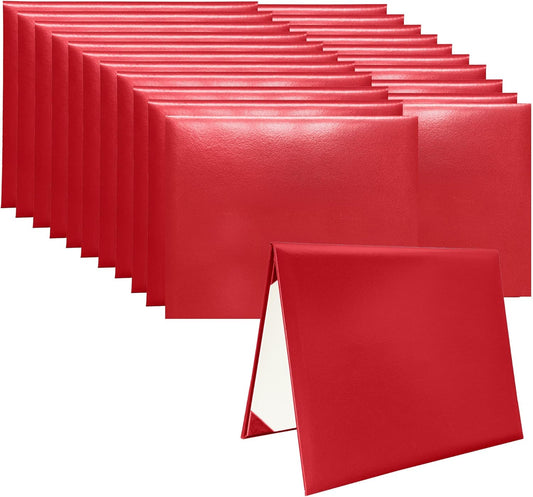 20 PCS Smooth Diploma Certificate Cover 8 1/2" x 11" Red