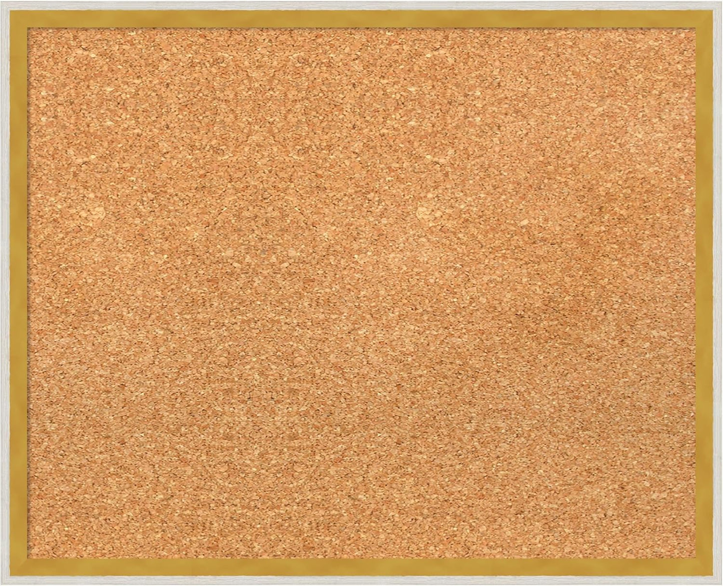 Amanti Art Natural Cork Board for Wall, 17x21 Vision Board with White Frame, Small Corkboard Office Decor for Home Organization, Modern Corkboard Pinboard to Display Items for Home Organization in