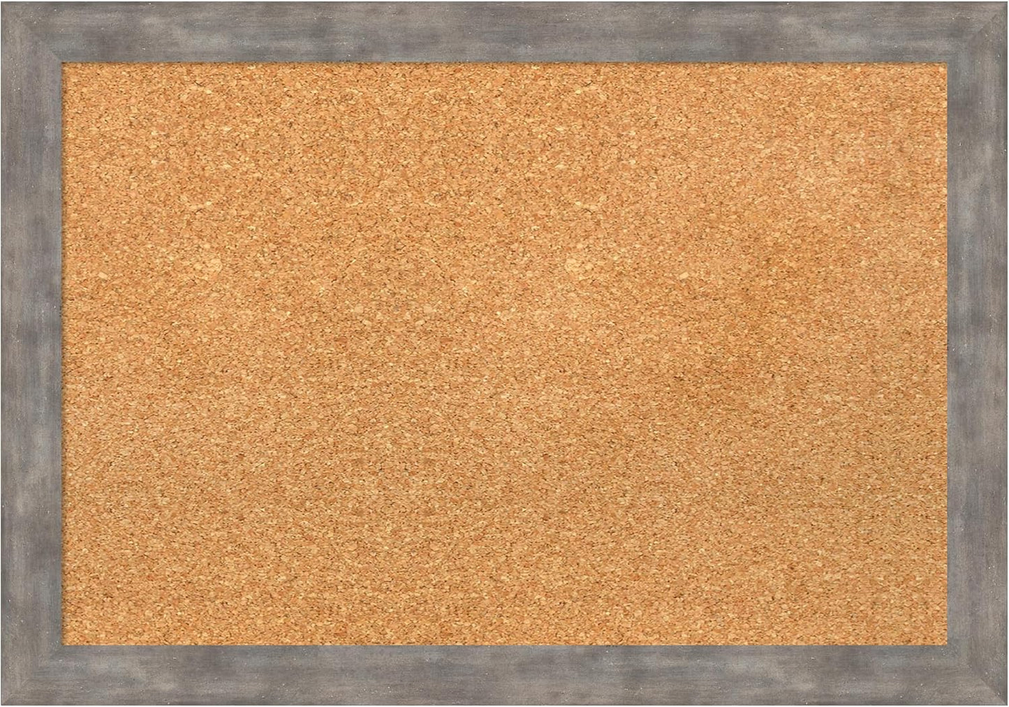 Amanti Art Natural Cork Board for Wall, 19x27 Vision Board with Silver Wood Frame, Medium Corkboard Office Decor for Home Organization, Casual Corkboard Pinboard to display items for home organization