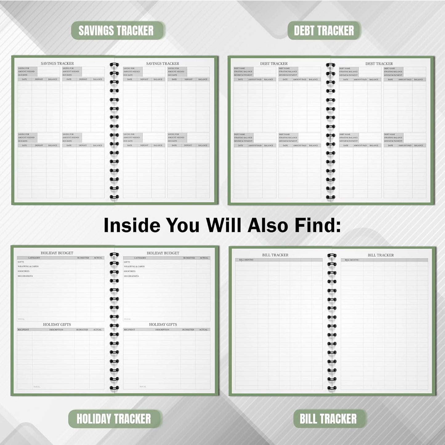 Budget Planner and Monthly Bill Organizer - Financial Planner Organizer Budget Book with Sticker Sheets - Bill Tracker Notebook | Budgeting Book with Debt, Saving and Expense Trackers - A5