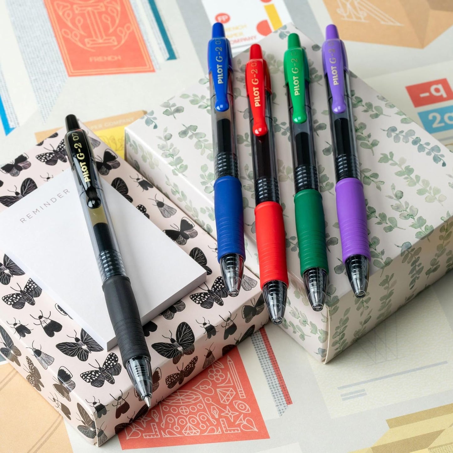 Pilot G2 Premium Gel Pens, Gel Roller Pens, Fine Point 0.7 mm Assorted Colors 8