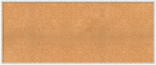 Amanti Art Natural Cork Board for Wall, 23x55 Vision Board with White Frame, Oversize Corkboard Office Decor for Home Organization, Modern Corkboard Pinboard to Display Items for Home Organization in