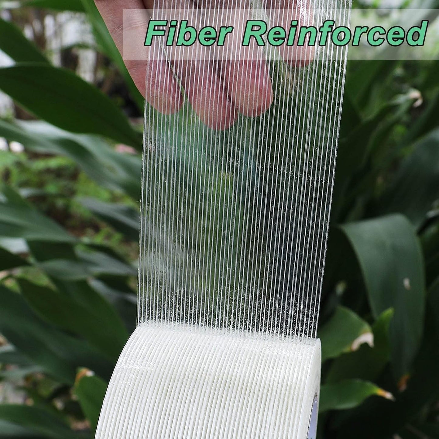 BOMEI PACK Strapping Tape 3 Inch, Heavy Duty Fiber Reinforced Packing Tape, 60yds 5.9Mil, Total 120yds