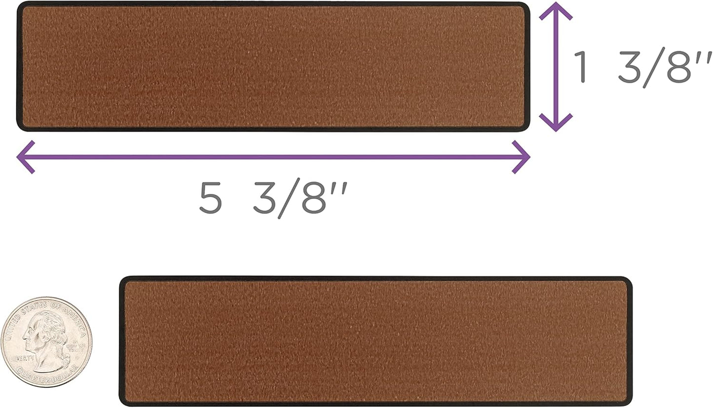 Carstens Adhesive Sticker Labels, 5 3/8” x 1 3/8”, Binder Labels for 1.5” – 4” Ring Binder Spines, Brown, Roll of 200