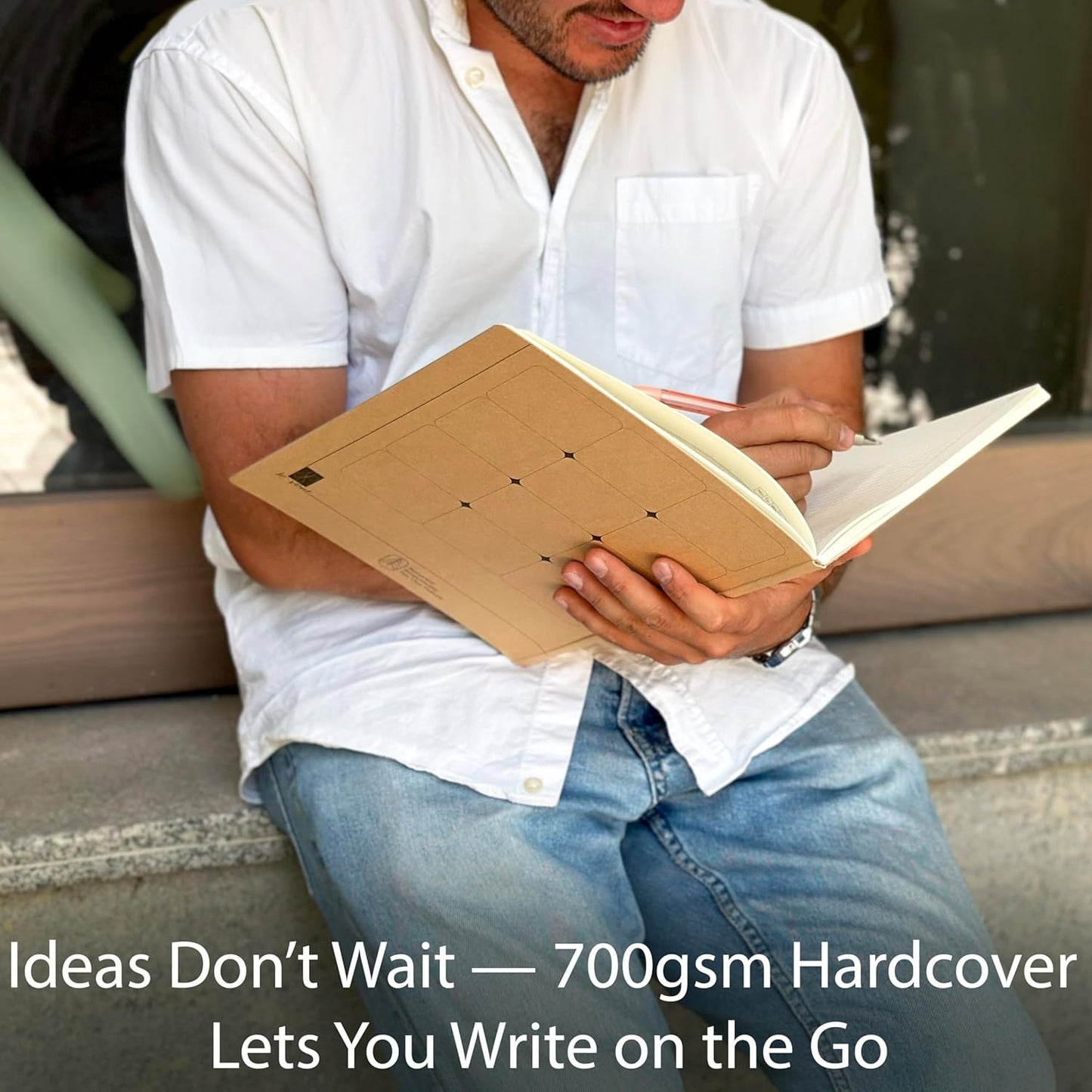 le vent A4 Grid Notebook Set – 4 Pack Graph Paper Journals, 100 Pages, 100gsm, Lay Flat, Eco-Friendly, 8.5x11 Hardcover Look for School, Office, Engineers & Students