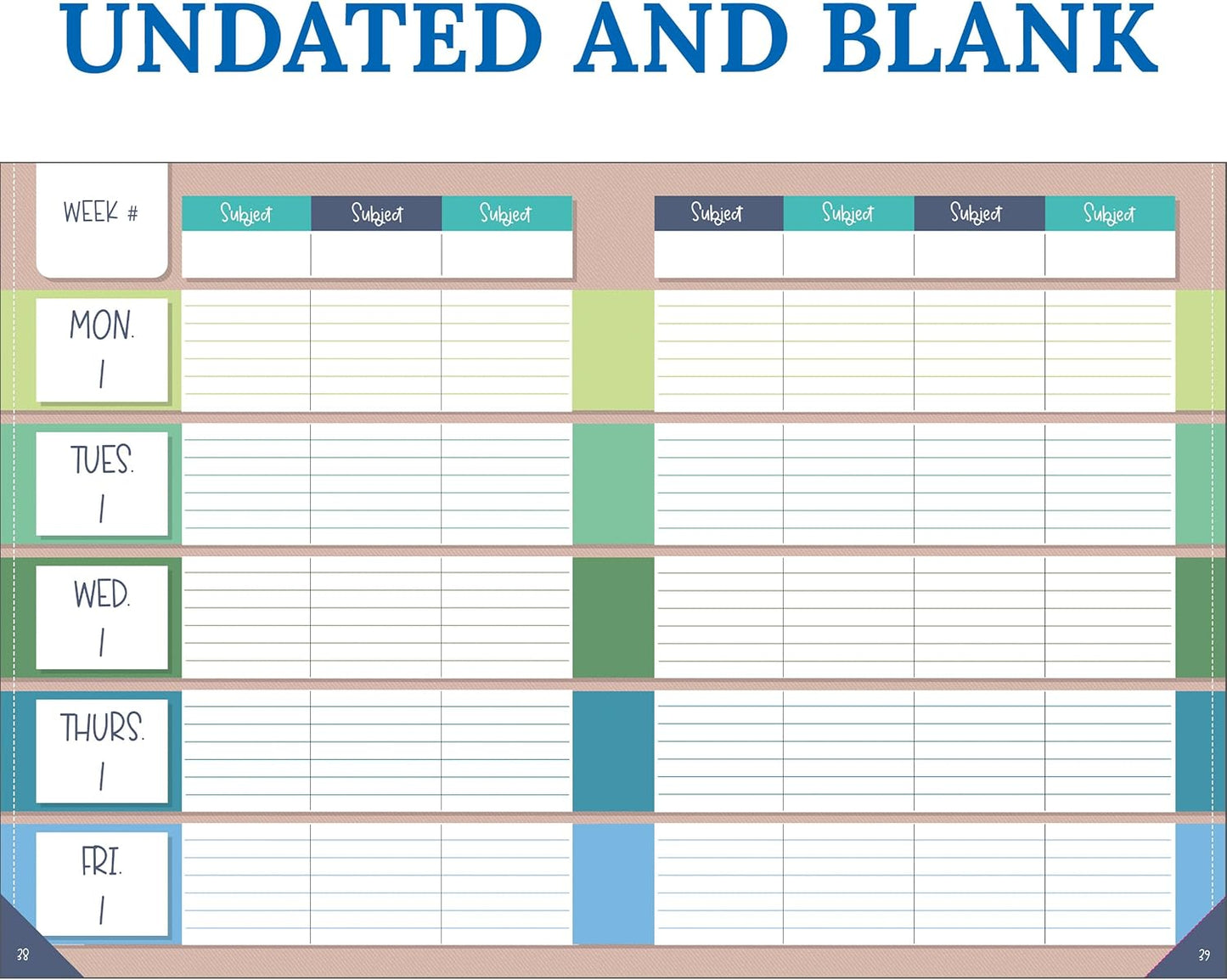 Carson Dellosa Crafty and Cool Teacher Planner 2025-2026, Undated 8" x 11" Lesson Plan Book With Stickers, Class Schedule, Weekly Calendar, Classroom Must Haves, Homeschool Essentials, School Supplies
