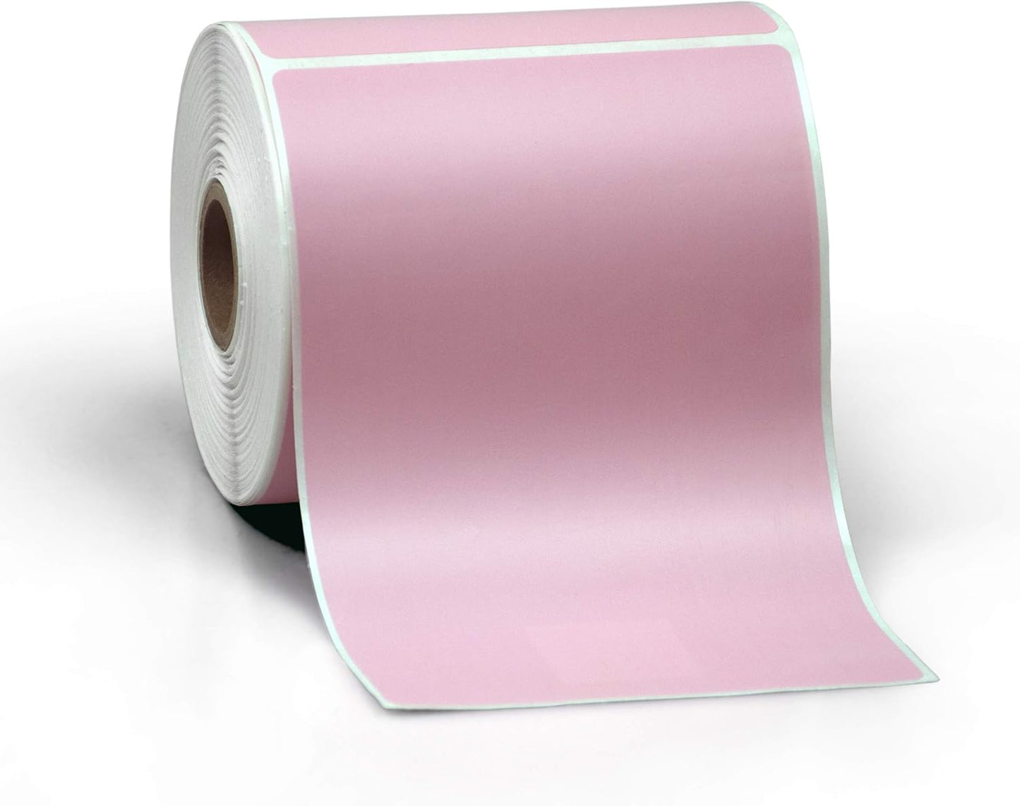 4" X 6" Direct Thermal Perforated Stickers Labels for Shipping Labels, Inventory, and Color Coding - Compatible with Zebra, Rollo, Godex and More (Pink, 1 Roll)